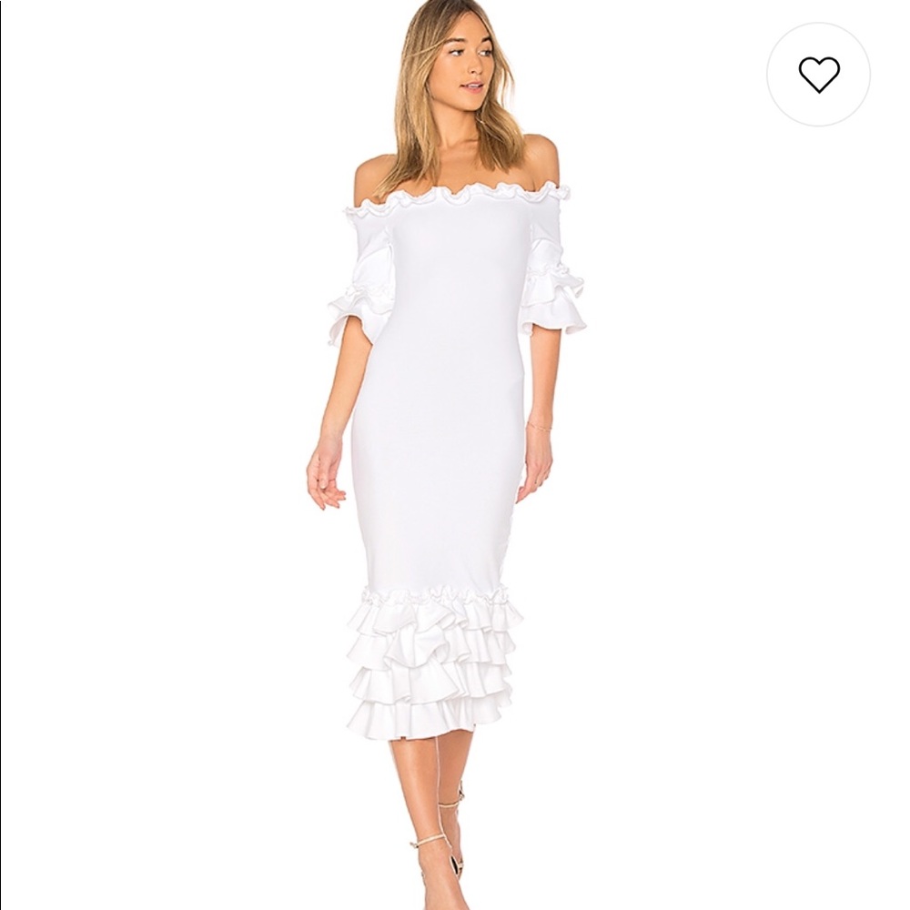 Donna Mizani White Midi Dress